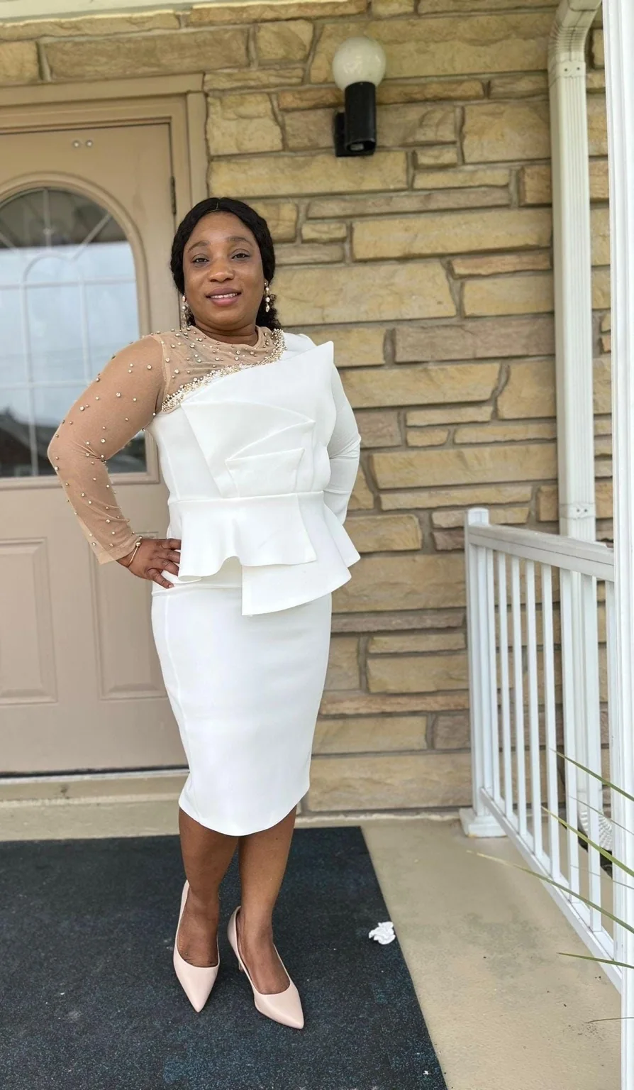 Woman dressed in white