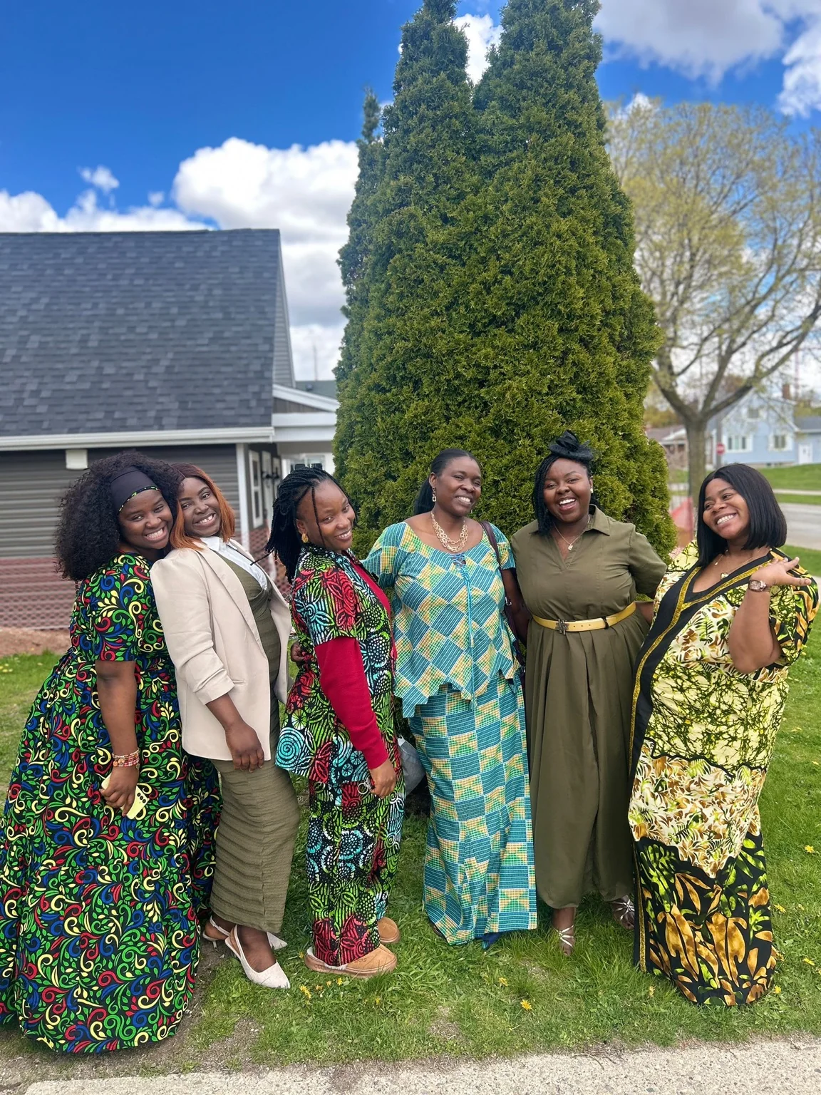 Members of Great Women Fellowship together outdoors